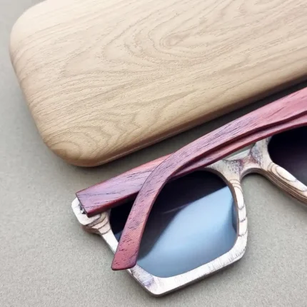 عینک چوبی دست‌ساز پلاریزه مدل 4530