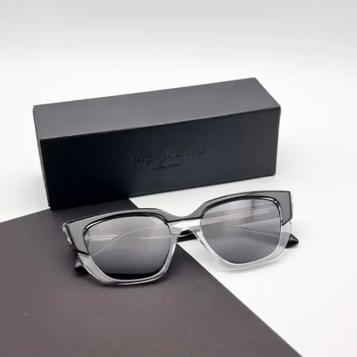 عینک آفتابی سرجیو مارتینی مدل sa1716 رنگ مشکی بی رنگ