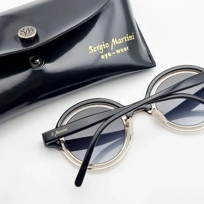 عینک آفتابی سرجیو مارتینی مدل sa369 رنگ مشکی نقره ای